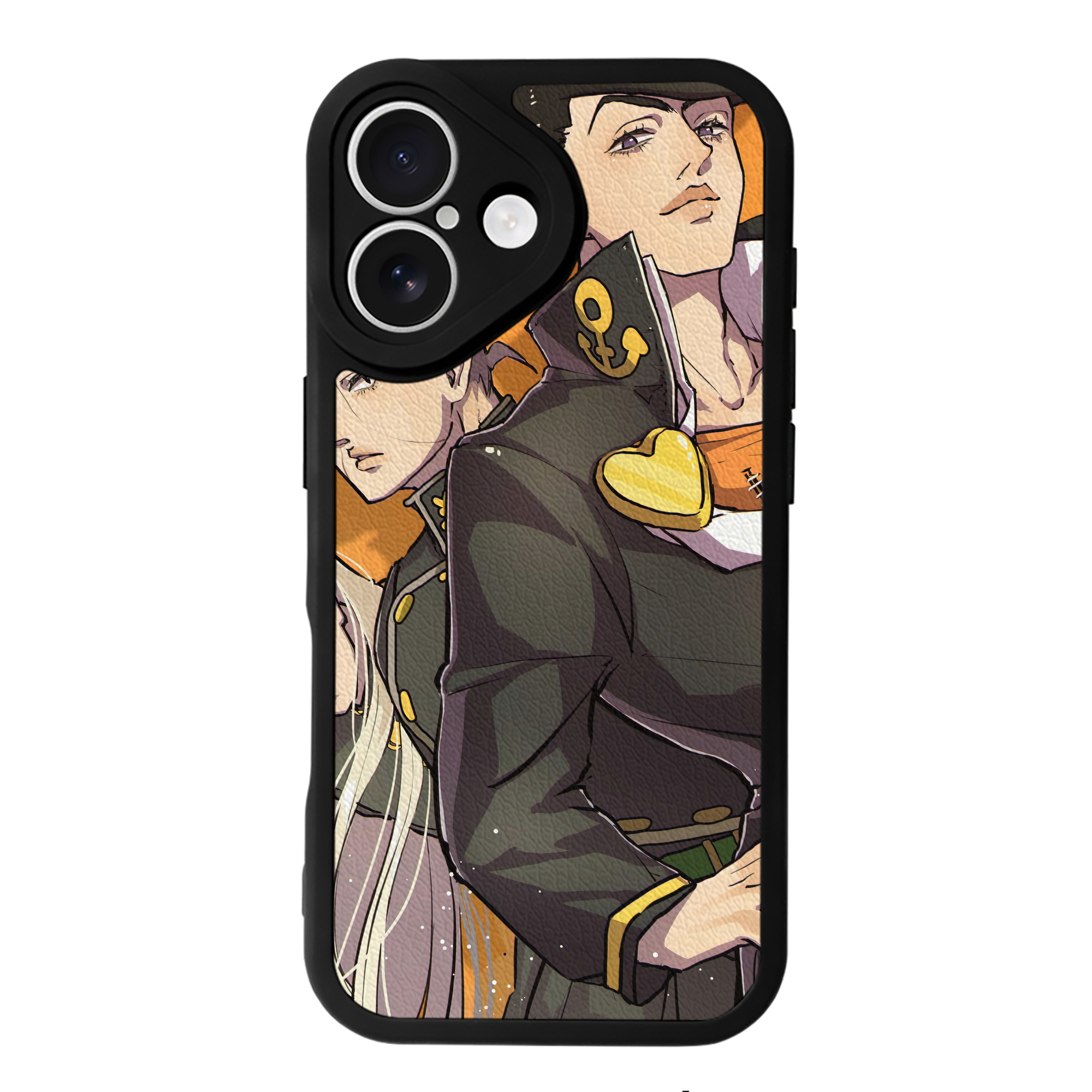 （画像用） ジョジョの奇妙な冒険 JoJo's Bizarre Adventure 【iPhone 16シリーズ対応】シリコンスマホケース（レザー調） 材質：シリコン